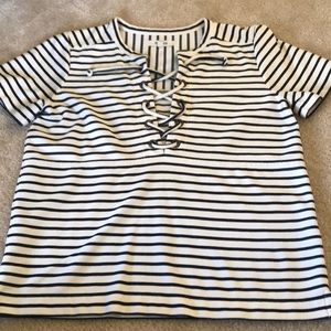 Striped Tie Up Madewell Shirt
